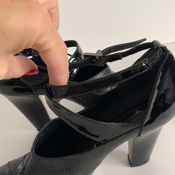 BCBG MaxAzria Leather Ankle Strap Platforms Shoes - Picture 8 of 16